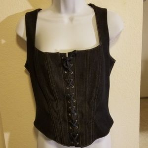 Denim corset